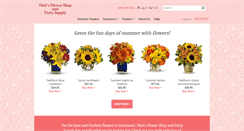 Desktop Screenshot of nicksflowershop.com