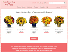 Tablet Screenshot of nicksflowershop.com